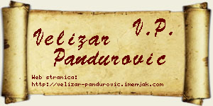 Velizar Pandurović vizit kartica